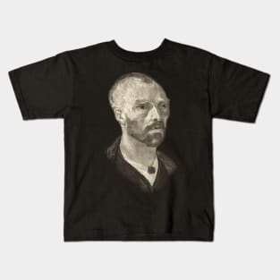 Vincent van Gogh Self Portrait in Vintage Sepia Kids T-Shirt